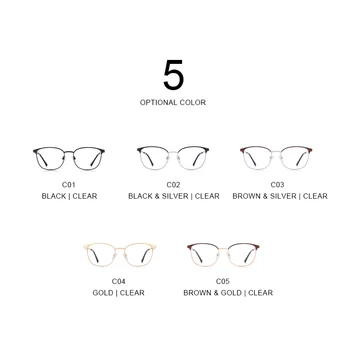 GLÆDELIG Mænd Kvinder Oval Mode Briller Ramme Unisex Nærsynethed Recept Optiske Briller S2046