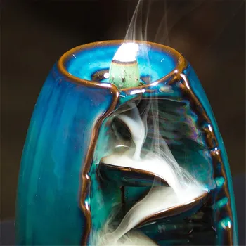 Vandfald Røgelse Holder Til Stue Dekoration Røgelse Porcelæn Tilbagestrømning Keramiske Røgelse Vandfald Aromaterapi Diffusorer