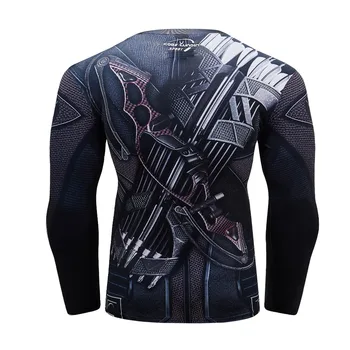 Mænd ' s Komprimering T-shirt i Super Helte Winter Soldier langærmet Trænings T-Shirt Crossfit Toppe Mænd MMA Trænings t-shirt