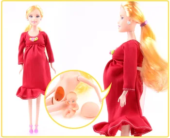 Fashionable Lille Kelly Dukke Gravid Kvinde Med Mini Dukke Nyeste 3d-Eye Dukke Interaktive Dukke Særlig Fødselsdag Gave