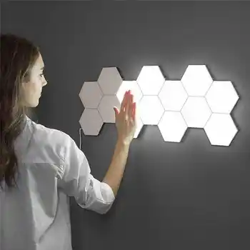Quantum light LED nat lys belysning modulære touch Sensor væg lampe kreative DIY-indvendig belysning i Hjemmet Nat lampe