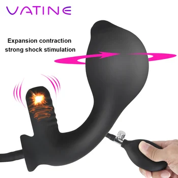 VATINE Oppustelig Butt Plug Anal Dilator kan Udvides Super Stort Klitoris Stimulation Dildo Vibrator Vibrerende Anal Plug