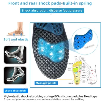 Foråret EVA silikone eneste orthotic indlægssåler til flade fødder arch support Sport indersål stødabsorbering Plantar Fasciitis Fødder Smerte