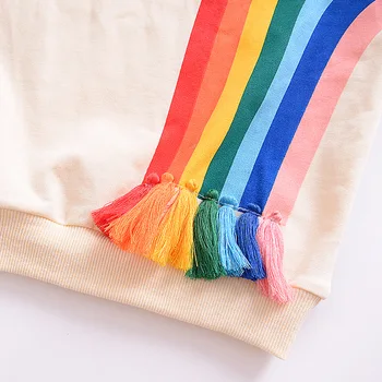0-5years Rainbow Kvast Piger Sweatshirts Barn Kid Tøj, Efterår og Vinter Baby Pige Tøj med Lange Ærmer Toppe