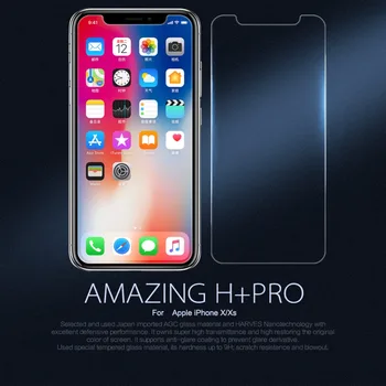 For Apple iPhone XS Nillkin H+ Pro 2.5 D Runde Kant 0,2 mm Hærdet Glas Skærm Protektor gratis fragt til iPhone X glas film