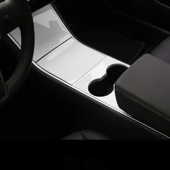 Center Kop Holder-Konsollen-Panel ABS Dække Trim For Tesla Model 3 Y Carbon Fiber tilbehør til bilen opbevaringsboks panel Kort trim