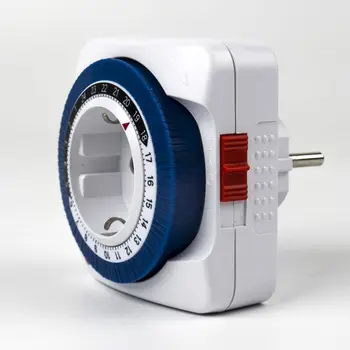 24 Timers Timer Socket Mekanisk Program-Timer Switch Stik 230V Stikkontakt Protector Energi Saveing(EU Stik)