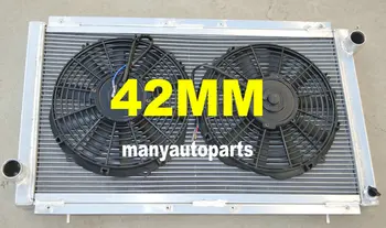 Aluminum radiator+2 pcs fans for SUBARU IMPREZA WRX GC8 STI 2.0L 1992-2000 Manual