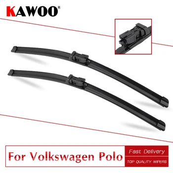KAWOO For Volkswagen Polo MK4/MK5 Bil naturgummi Vinduesviskere Knive Model År Fra 2002 Til 2017 Passer Tryk på Knappen Arm/Side Pin-Arm