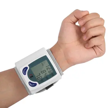 Sundhedspleje Automatisk Digital Wrist Blood Pressure Monitor til Måling af hjerterytme Puls DIA-Tonometeret Blodtryksmaaler