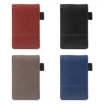 Pocket A7 Notebook Læder Cover Notesblok, Memo Dagbog Planner Med Lommeregner Business Arbejde kontorartikler W91A