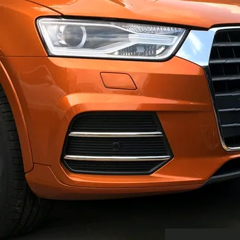 Chrome Styling Bil Tågeforlygte pyntelister Strip 4stk For Audi Q3 2016-2017 Udvendigt Tilbehør Ændret Klistermærker