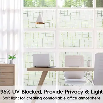 3D Dekorative Vindue selvklæbende Privatliv Film, Anti-UV-Window Tint Glas Mærkat Privacy Glas Nuance til hjemmekontoret Windows