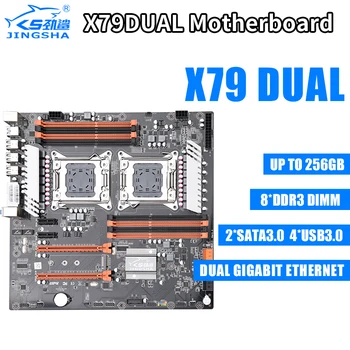 LGA2011 X79 Dual CPU bundkort sæt med 2 x Xeon E5-2690 og 8 × 16 GB =128 GB 1600MHz DDR3 ECC REG hukommelse og 128G M. 2 SSD