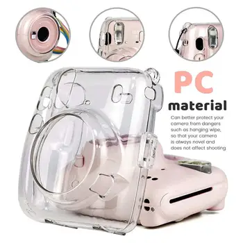 For Fujifilm Instax Mini-11 Bærbare Gennemsigtig Kamera, Hvis Støvtæt Beskyttende Dække Praktiske Let Med Rem