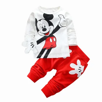 Baby Dreng Piger Tøj Sæt Kids Tøj Tøj Disney Bebes Mickey Toddler Girls Vinter Tøj, Nye Mode Minnie Piger Sæt