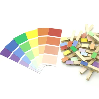 Træ-Rainbow Montessori pædagogisk legetøj af træ farve der matcher clip Til Småbørn Farve Læring Sensorisk Legetøj pædagogisk Legetøj