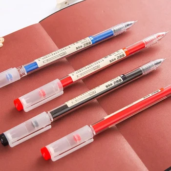 6stk 0,35 mm Sort/blå/Rød Blæk Gel Penne Sæt til Genfyldning Gel Blæk Pen Tegning Skolens Brevpapir, Pen MUJI