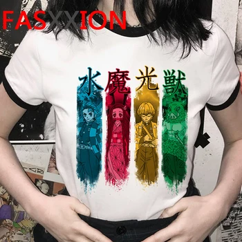 Kimetsu Ingen Yaiba Demon Slayer t-shirt femme par tøj print japansk tumblr hvid t-shirt, top, t-shirts vintage tøj