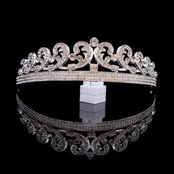 Luksus Brude Tiara Krystal Rhinestone Bryllup Tiara Kate Middleton Prinsesse Krone Europæisk Hår Smykker, Tilbehør, Hoved Stykke