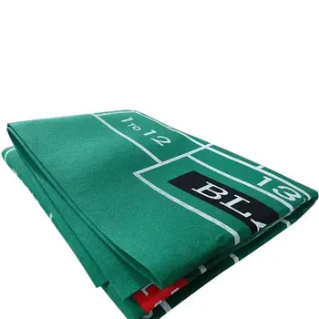 Dobbelt-sidet Ikke-vævet Spil Dug russisk Roulette og Blackjack Gambling Tabel Mat Board Game 120*60cm
