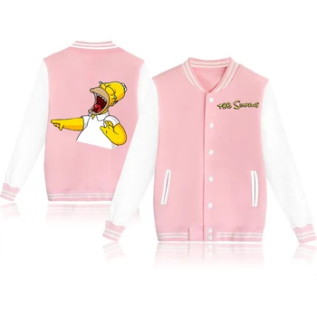 The Simpsons Grine Kawaii Baseball Uniform Cool Jakke