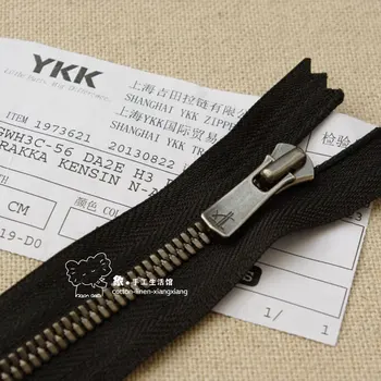 DIY håndlavet punge, sko tilbehør 5 # YKK gammel sølv lynlås majs tænder EXCELLA høj 25 ~ 50cm