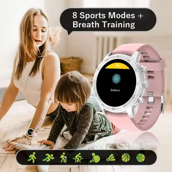 SHIRAJO 1,3 tommer Smart Ur til Mænd med Fuld Touch Fitness Tracker Blodtryk Smart Ur Kvinder GTS Smartwatch til Xiaomi