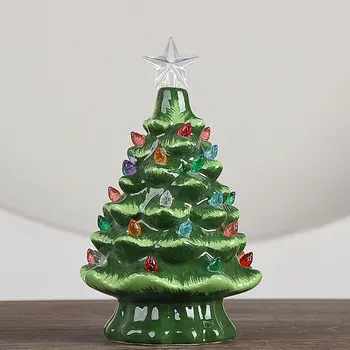 DIY juletræ, Lys, Dekoreret Keramik juletræ, Lys Bordplade Jul til Hjemmet Festival DIY-Reception Dekoration Hot