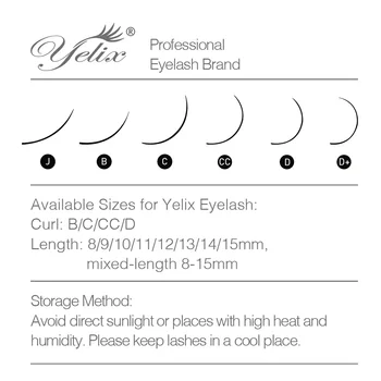 Yelix V-Form Auto-Fans Vipper Blød Let Loftvifte Eyelash Extension Volumen Lash Extension Premium Naturlige Individuelle Vipper Mink