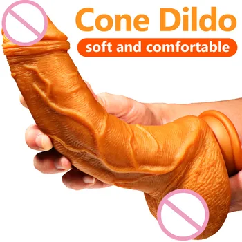 Stor Realistisk Dildo Bløde Kæmpe Penis Med sugekop sexlegetøj til Kvinde Strapon Falske Pik Skeden Stimulator Lesbisk Sex Legetøj