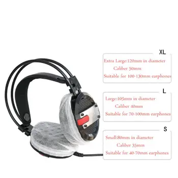 200PC Disponibel Hovedtelefon Dække Ikke-Vævede Hygiejnisk Støvtæt Sweatproof Strækbar Ear Pad Internet cafeer Headsets Tilbehør