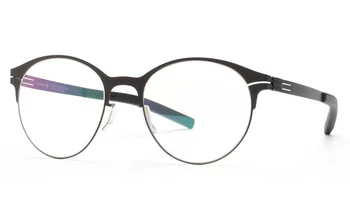 WEARKAPER Nye Briller ramme Kvinder, Runde briller ramme ultra light slanke mænd nærsynethed recept briller ramme