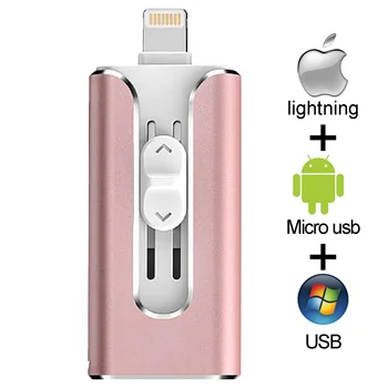 IOS OTG USB-Flash-Drev Pendrive til iPhone/IOS - /Android/PC 256GB 128GB 32GB, 64GB pen-drev, usb 3.0-gratis fragt