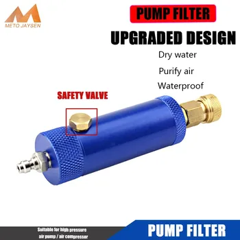 PCP Paintball Hånd Pumpe Filter med sikkerhedsventil, M10x1 Hurtig Afbryde Vand-Olie Separator 300Bar Luft Filtrering 50 cm Slange