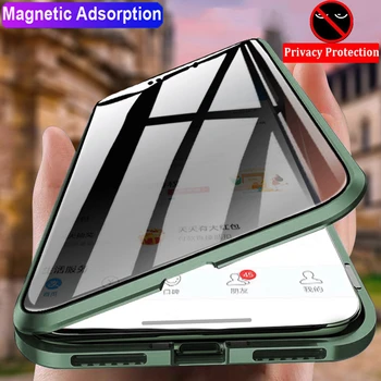 KISSCASE Magnetiske Privacy Glas cover til iPhone 11 XR XS Tilfælde Anti-Spy 360 Beskyttende Magnet cover til iPhone 11 Pro 6S 7 8 Dække