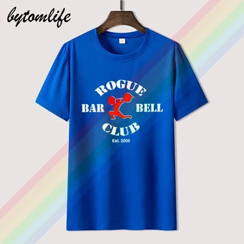 Rogue For Trænings-og Barbell Club T-Shirt Størrelse S Til 3XL CROSSFITS Sort T-Shirt til Mænd, Bomuld, Korte Ærmer Toppe Tee