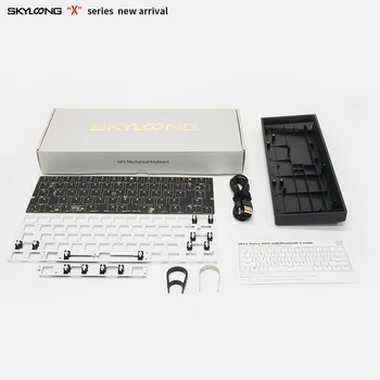 Kailh gk61x 60% KIT pcb 64keys custom mekaniske tastatur rgb switch lysdioder hot swapping stik type c split mellemrumstasten
