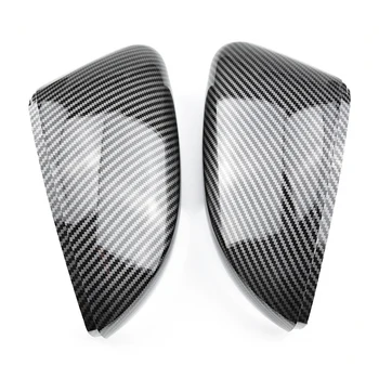For Volkswagen Polo MK5 6R 6C med indikator, ABS, udvendigt spejl cover erstatning dække shell trim carbon fiber