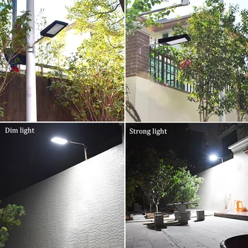 Solar Gade Lys Udendørs LED Sol Lampe 15W Vandtæt Sikkerhed Radar Motion Sensor 2100lm Have Belysning Super Lyse