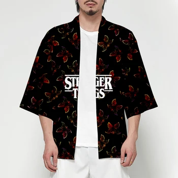 Kimono Cardigan Mærkelige Historie 3 Kimono Mænds Samurai Tøj Mænds Yukata Traditionelle Kostumer Anime Print Mænd Toppe
