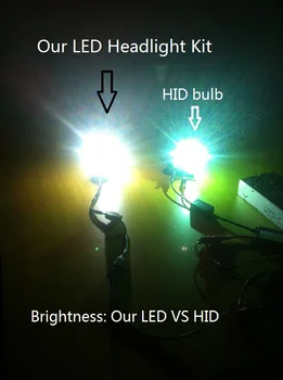 H7-Gul/hvid Blå LED forlygten kits 8000LM per sæt ,H1-H3-H8 H9 H10 H11 9005 9006 HB3 HB4 H16 canbus alle i et kit