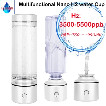 Nano SPE&PEM Høj Koncentration Rige Brint Vand Flaske Anti Aging Generator ORP Alkaline-Ion-Cup Ionizer Vejrtrækning H2 Gas