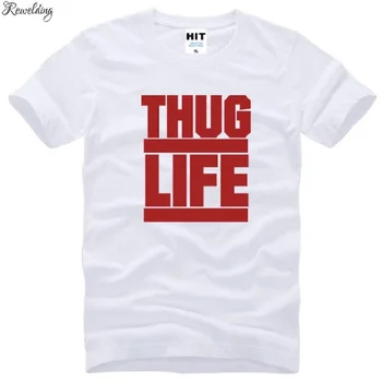 Nye Sommer Stil Thug Life Tupac 2PAC T-Shirts Mænds Bomuld kortærmet O-Neck Hip Hop Rap kortærmet T-Shirt Fashion Rock, Rap Top Tee
