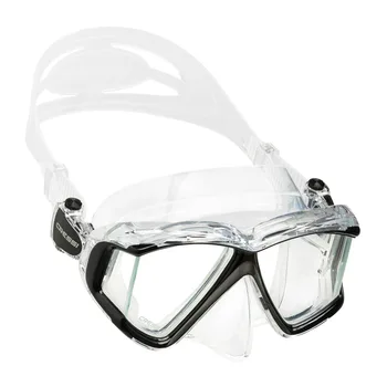 Cressi PANO 4 Bred Udsigt Dykning Maske Silikone Nederdel Tre-Linse Panorama Dykker Maske, Snorkel for Voksne