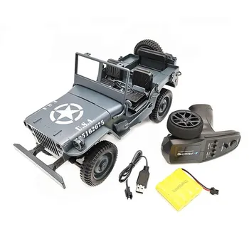 C606 2,4 G 4WD 1:10 RC Bil Konvertible Fjernbetjening Lys Jeep Fire-hjulstræk Toy Off-Road Militære Klatring Bil