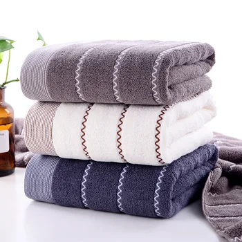 Håndklæder, ren bomuld voksne husstand tykkere blød absorberende badehåndklæder til mænd og kvinder, par, T02