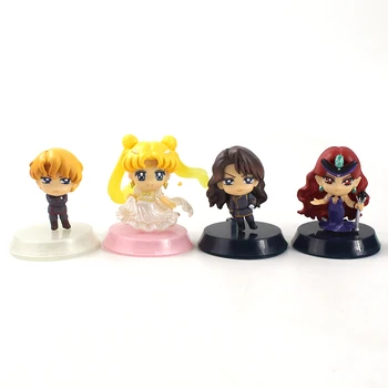 7pcs Sailor Moon Figur Legetøj Tsukino Temmelig Værge Mørke Kongerige Model Dukker Jul Særlige Gaver 4-5.5 cm