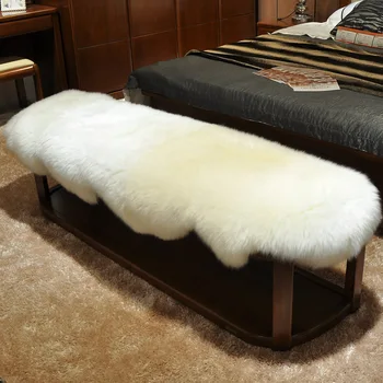 Luksus ULD fåreskind pels tæppe soveværelse tæppe bed tæppe hvid stue tæppe tatami tyk sofa pude, hvid uld tæppe tapetes
