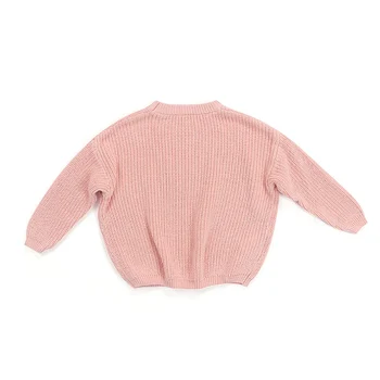 1-5Yrs Vinteren Børn Piger strikket Fleece Pullover Sweater Bomuld Autmn Børn langærmet Toppe Udstyr 2020